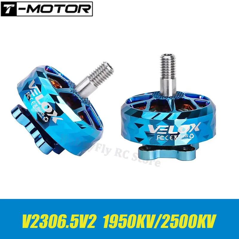 

T-Motor VElox VEloce V2306.5 V2 1950KV 6S 2550KV 4S Бесщеточный двигатель с валом из титанового сплава 4 мм, 4-дюймовый пропеллер для RC FPV Drone