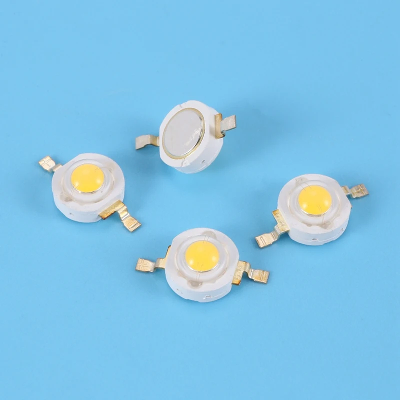 10 Pieces High Power 2 Pin 3W Warm White LED Bead Emitters 100-110Lm