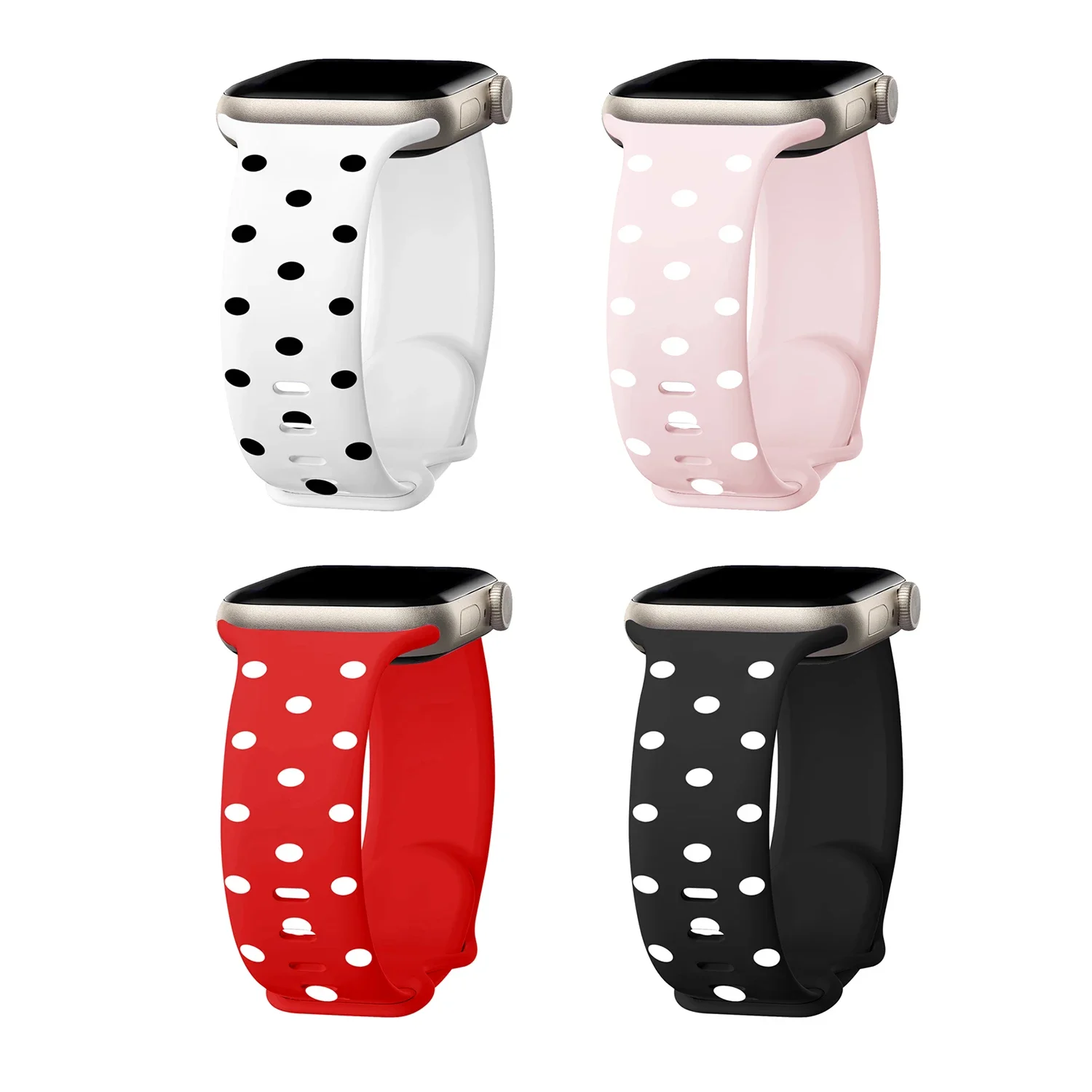 Polka-Dot-Muster Bedruckte Armbänder für Apple Watch Series 11 10 9 8 7 SE Austauschbare Armbänder für IWatch 46mm 42mm 41mm 45mm