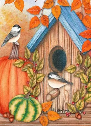 Autumn Home Birdhouse 12.5