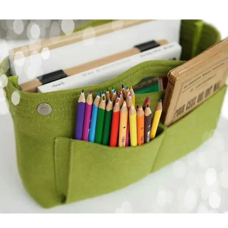 Women's storage bag, felt travel bag, lined wallet storage bag