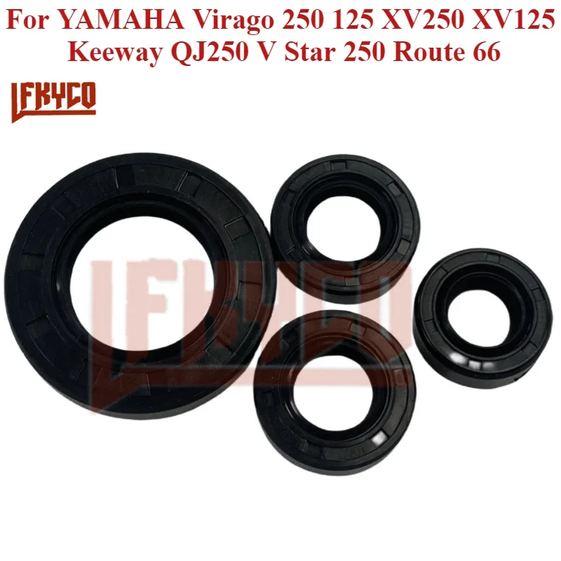 Motorcycle Complete Engine Oil Kit Sealsfor YAMAHA Virago 250 125 XV250 XV125 Keeway QJ250 V Star 250 Route 66 OilSeal Accessory