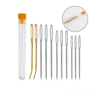 1/15PCS DIY Craft Tools Large Eye Needles Stainless Steel Embroidery Cross Stitch Knitting Yarn Sewing Hand Crochet Hook Set Kit