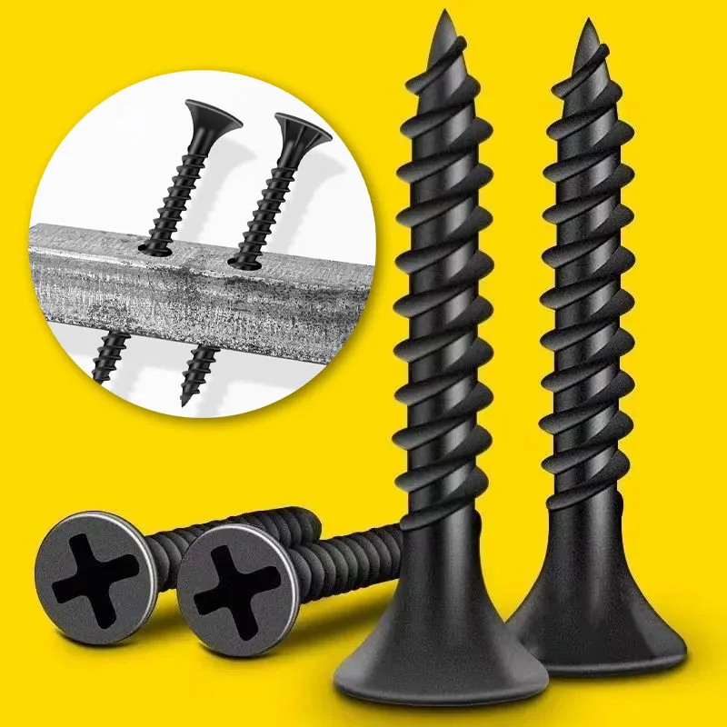 black cross self-tapping screws M3.5, locking screws, metal, suitable for drywall, gypsum board and light steel joist