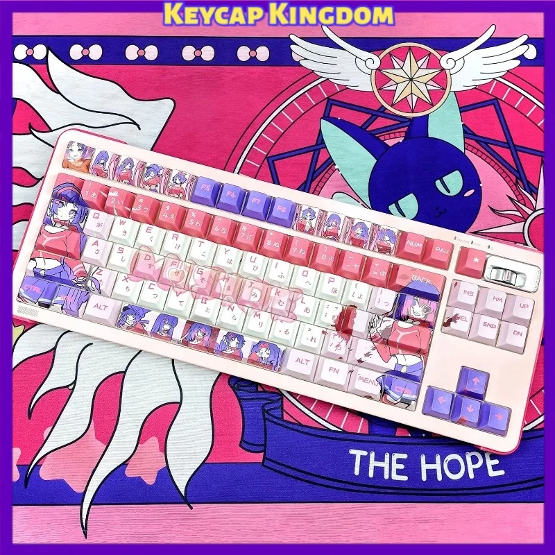 Original MiSide Mita Themed Anime Keycaps Mechanical Keyboard Cherry PBT Custom Keycaps PC Gaming Accessories Gift for Gamers