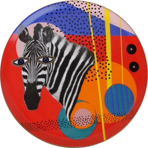 Porland Wild Life Zebra Flat Plate 28cm