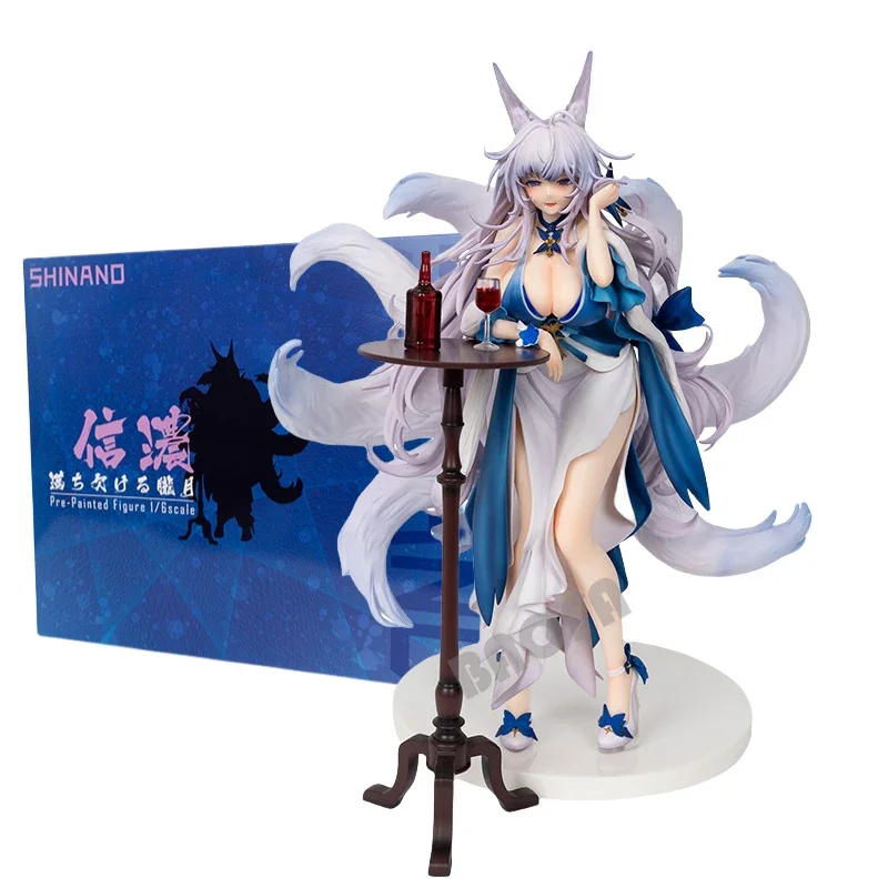 28cm Azur Lane Sexy Anime Girl Figure Shinano Dreams of the Hazy Moon Action Figure Adult Sexy Collectible Model Doll Toys Gifts