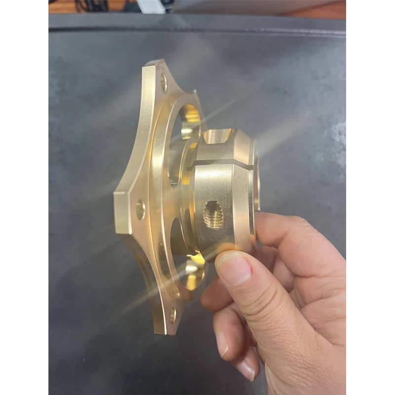 Custom Brass CNC Brake Flange for Racing Go-Kart & Kart Racer Parts CNC Machining Brass Parts