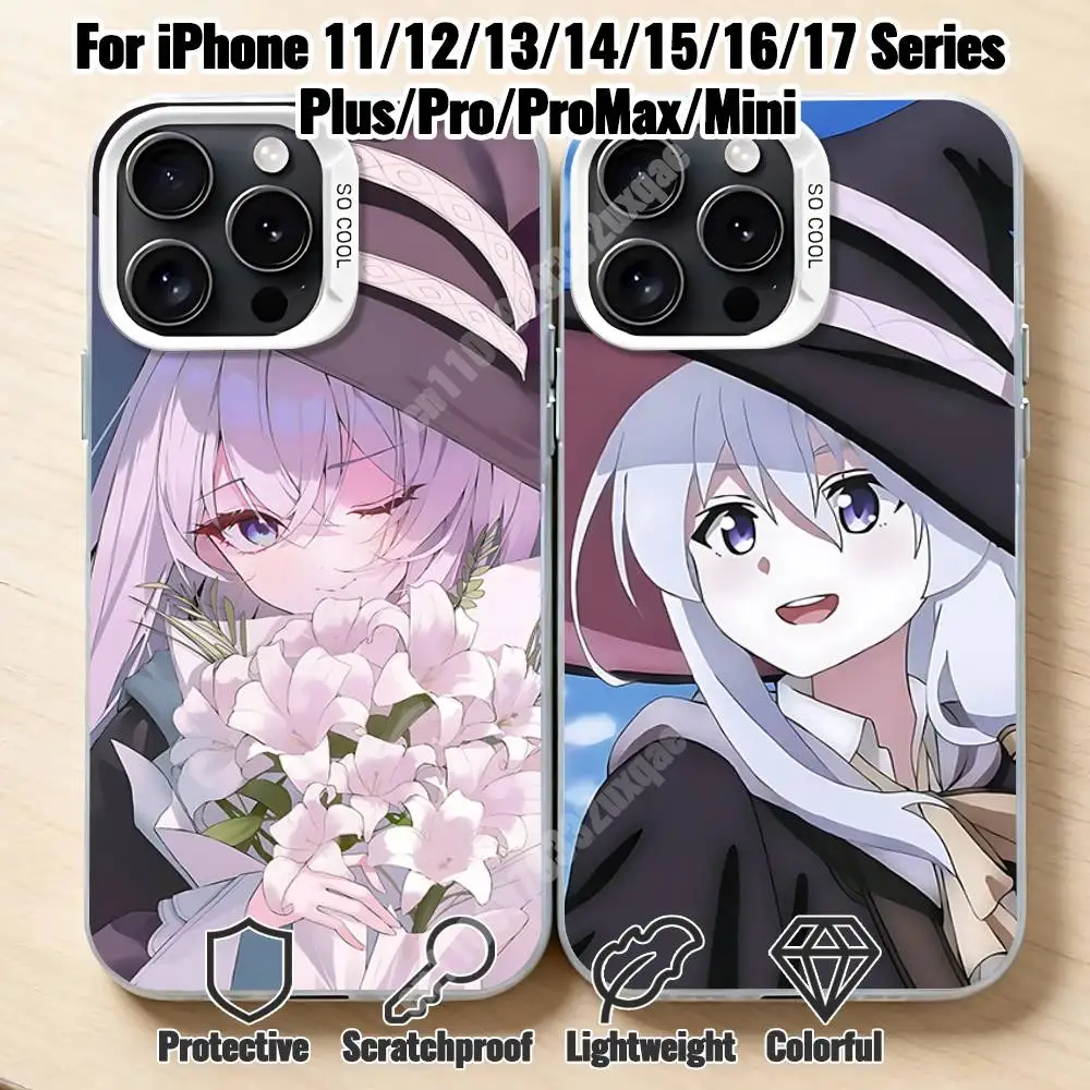

Elaina Wandering Witch Phone Case for iPhone 17 16 Pro Plus 15 14 13 Max Mini 12 11 X XS Air Shield Bumper