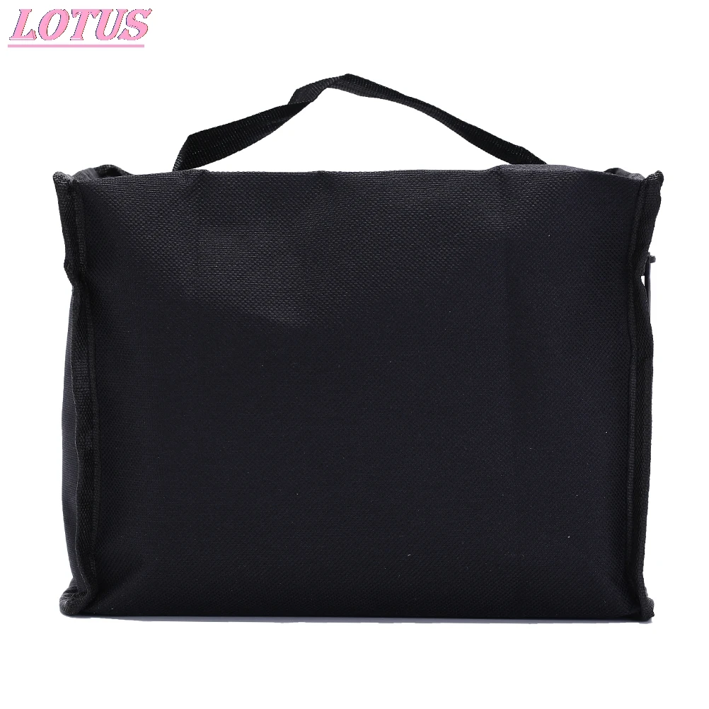 للطي الفن علامات سستة قماش تخزين حقيبة أقلام رصاص عقد 36/48/60/80 قطعة علامات القلم سعة كبيرة سستة الأسود