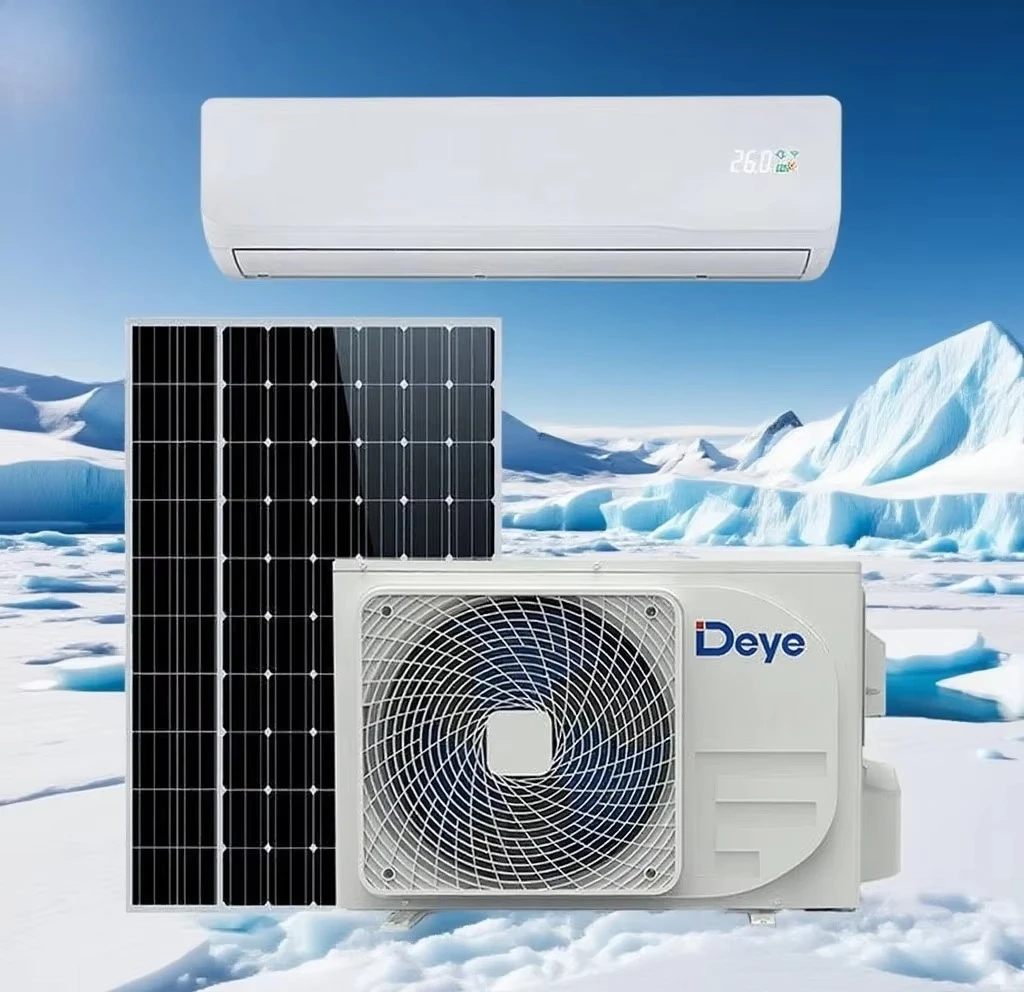 Hybrid Mini Off-grid Split Solar DC AC Air Conditioner Easy Install 12000BTU 18000BTU 24000BTU for Household Outdoor Use