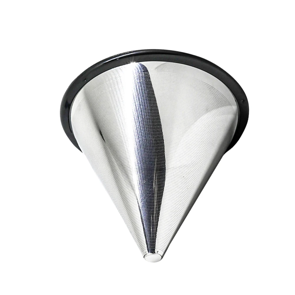 

Coffee Filter Teaware Cone-shaped Strainer Single Cup Maker Stainless Steel Reusable Dripper