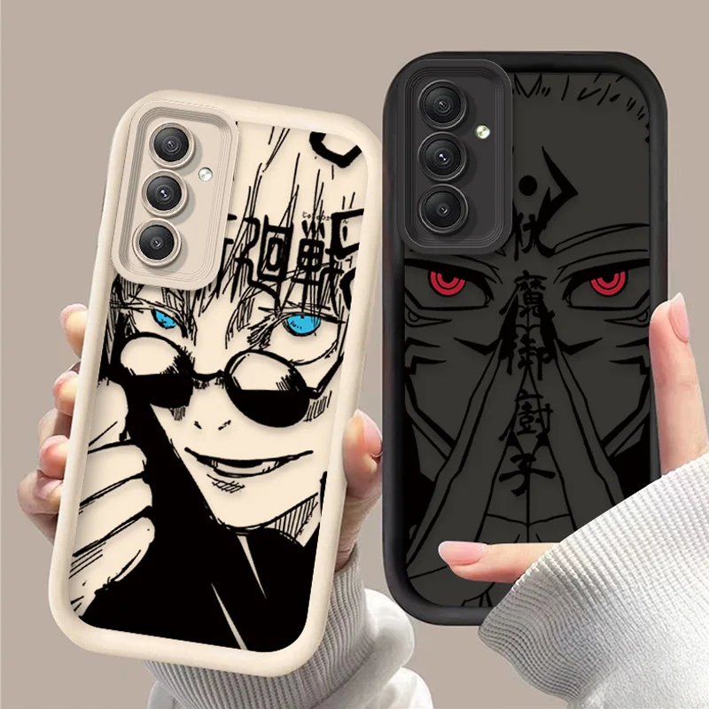 Jujutsu Kaisen Gojo Satoru Case for Samsung Galaxy S24 S23 S22 S21 Ultra Plus FE A54 A34 A14 A73 A53 A33 5G Soft Silicone Cover