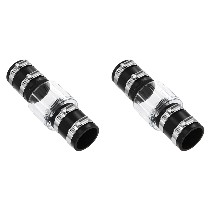 

HRBAJ-2 шт. 1-1/2-дюймовый обратный клапан, замена тихого обратного клапана насоса поддона с пружинной заслонкой, для трубы 1 1/2 дюйма