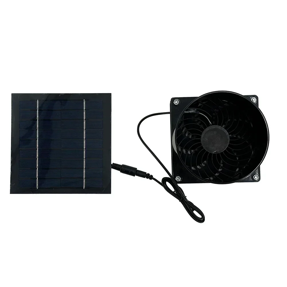 5W 6V Solar Energy Exhaust Fan Sustainable Exhaust Fan For Home RV Greenhouse Energy Saving Air Vent Window Wall Fan Hot Sale