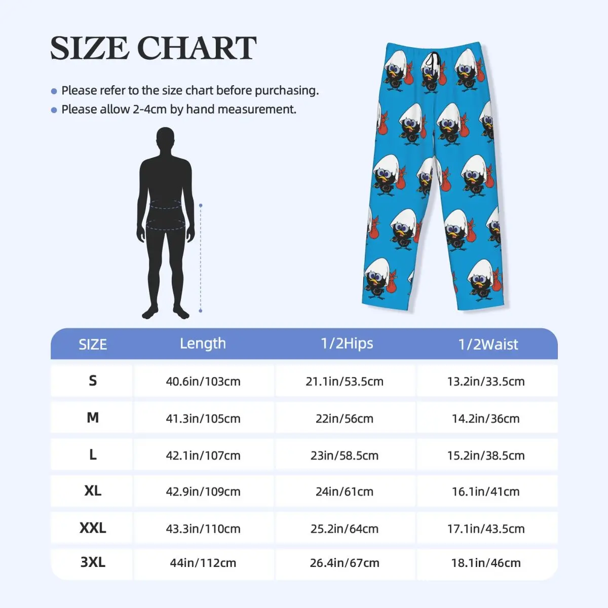 Custom Calimero Pajama Pants Men Cute Cartoon Sleepwear Lounge Sleep Bottoms Stretch with Pockets view 5