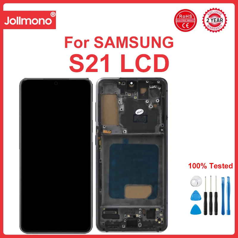 Super AMOLED Display for Samsung Galaxy S21+ / S21 Plus G996B/DS, for Samsung Galaxy S21 G990F Lcd Display Digital Touch Screen