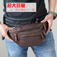 Genuine Cowhide Leather Waist Bag Men Funny Pack Belt bag Phone Pouch Multiple Pocket Hiking Running And Cycling bags fanny pack