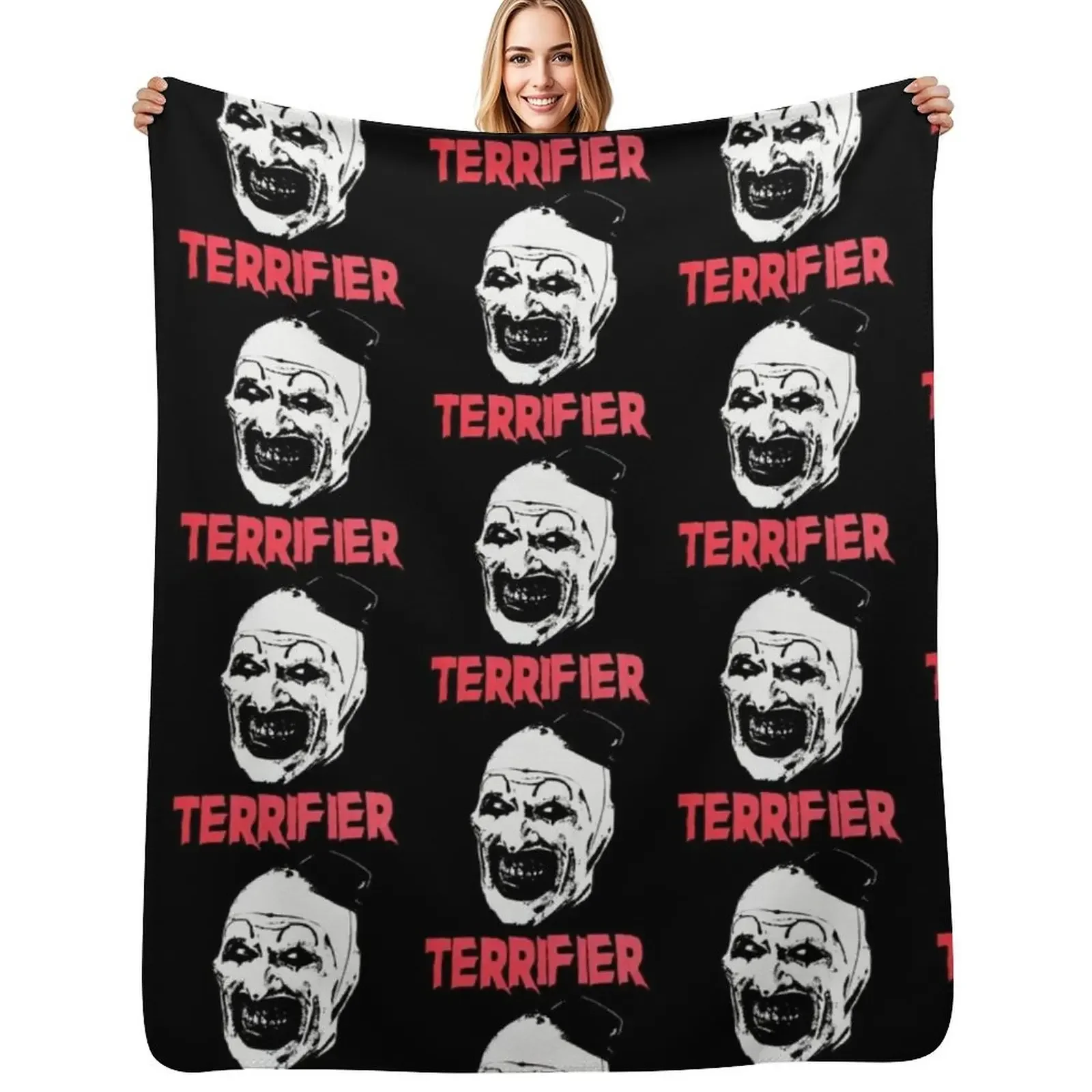 

Terrifier Clown Throw Blanket Designers Sofa Quilt valentine gift ideas Blanket