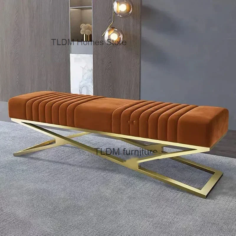 

Скандинавская мебель для гостиной, табурет для пеленания обуви, домашняя спальня, конец кровати, длинный диван, магазин одежды, модные табуретки для пеленания обуви