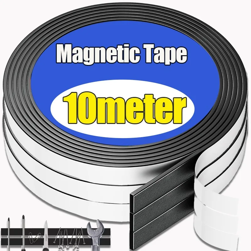 

Самоклеящаяся магнитная лента, режущаяся резиновая магнитная полоса, настенная лента для холодильника, сделай сам, фотоплакат, крепежные ленты, инструменты для хранения домашнего офиса