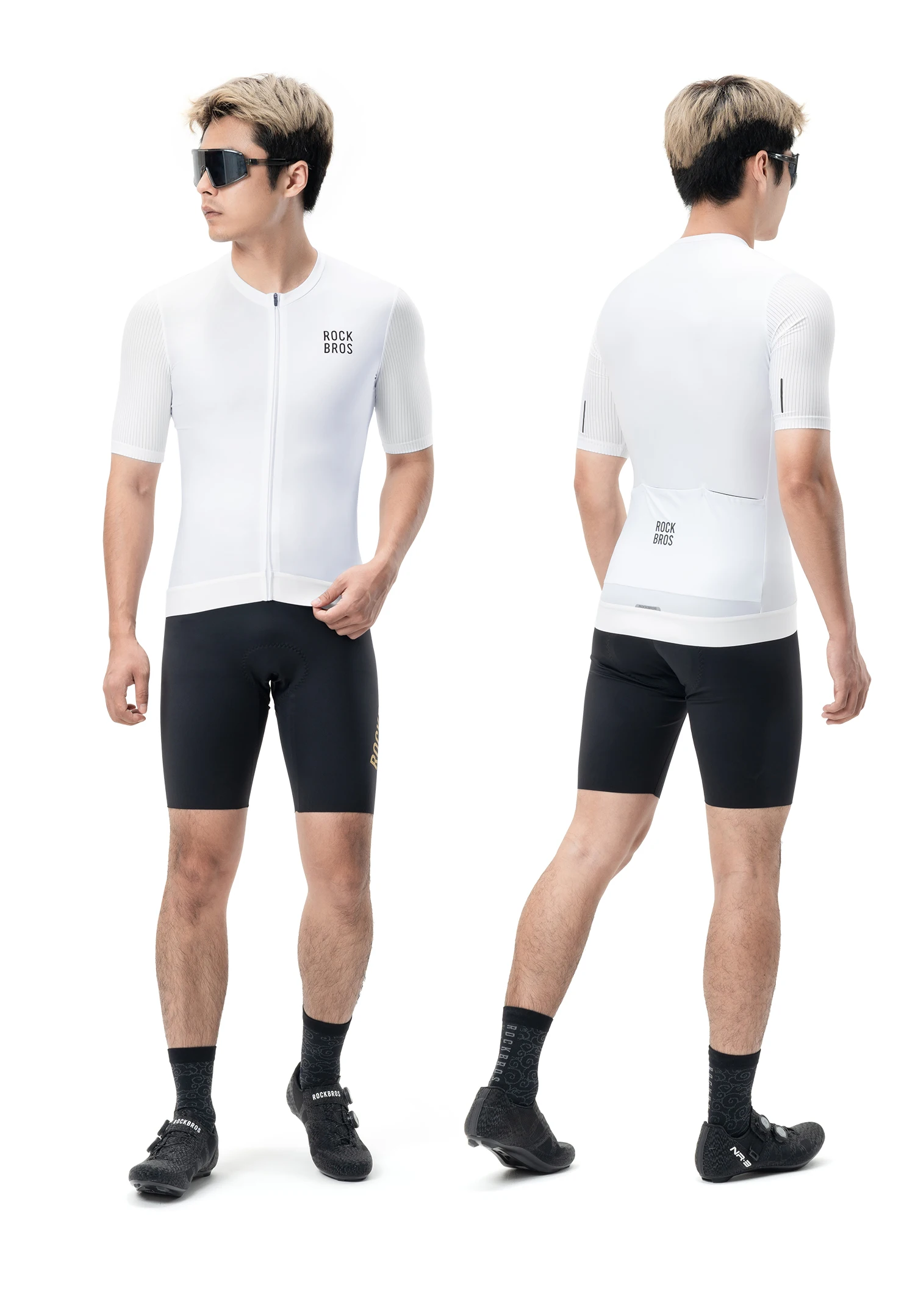 ROCKBROS Sommer-Radtrikot leicht hochelastisch atmungsaktiv Kurzarm-Trikot Outdoor-Sport-Top Hemd Fahrradbekleidung – Detail 13