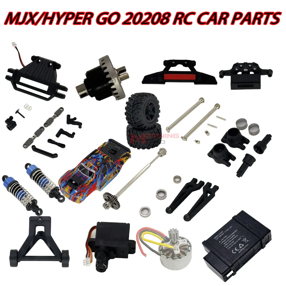 MJX RC Hyper Go 20208  RC Car Parts For  Modified Accessories Car Shell  Swing Arm Shock Absorber  Drive Shaft Steering Seat