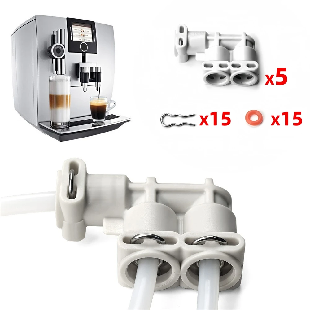 35 قطعة/المجموعة ماكينة القهوة موصل لجميع أجزاء ماكينة القهوة استبدال اتصال البخار ثلاثي الاتجاه مع الختم O-حلقة #5