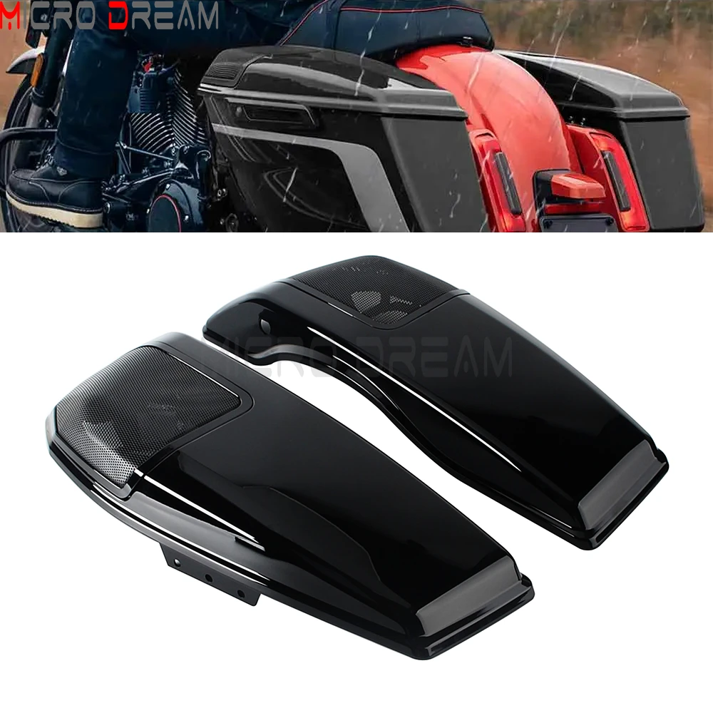 Motorcycle Saddlebag Speaker Lids Cover For Harley Touring CVO Street Glide Road Glide 2023-2025 FLTRX FLHX 2024-2025 FLHXU 2025
