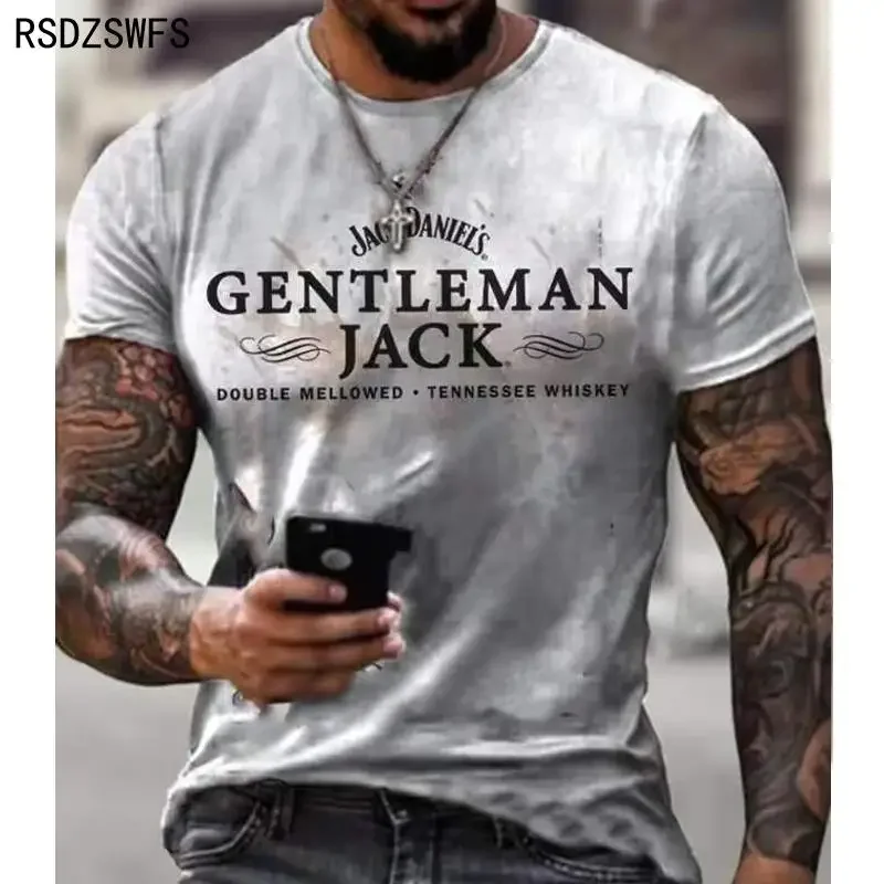 

Футболка мужская с надписью, модная повседневная тенниска оверсайз с круглым вырезом, уличная одежда, лето