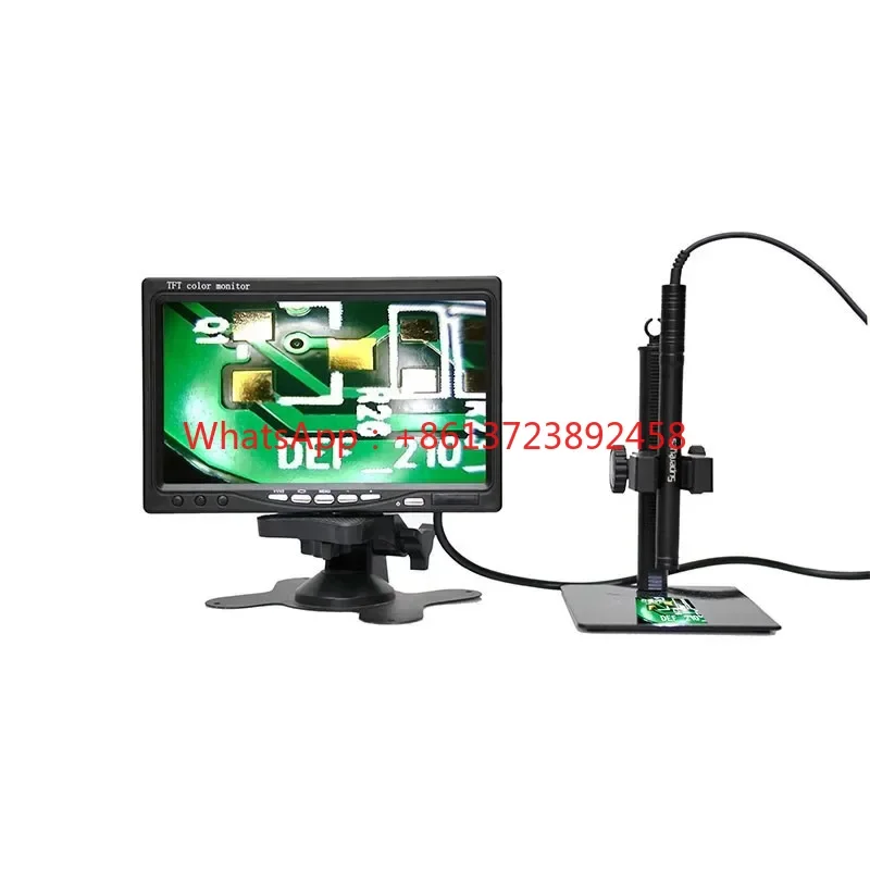 B003A 200X Portable Mini TV Monitor LCD Compatible Digital AV Output Microscope Magnifier Loupe With Stand LED