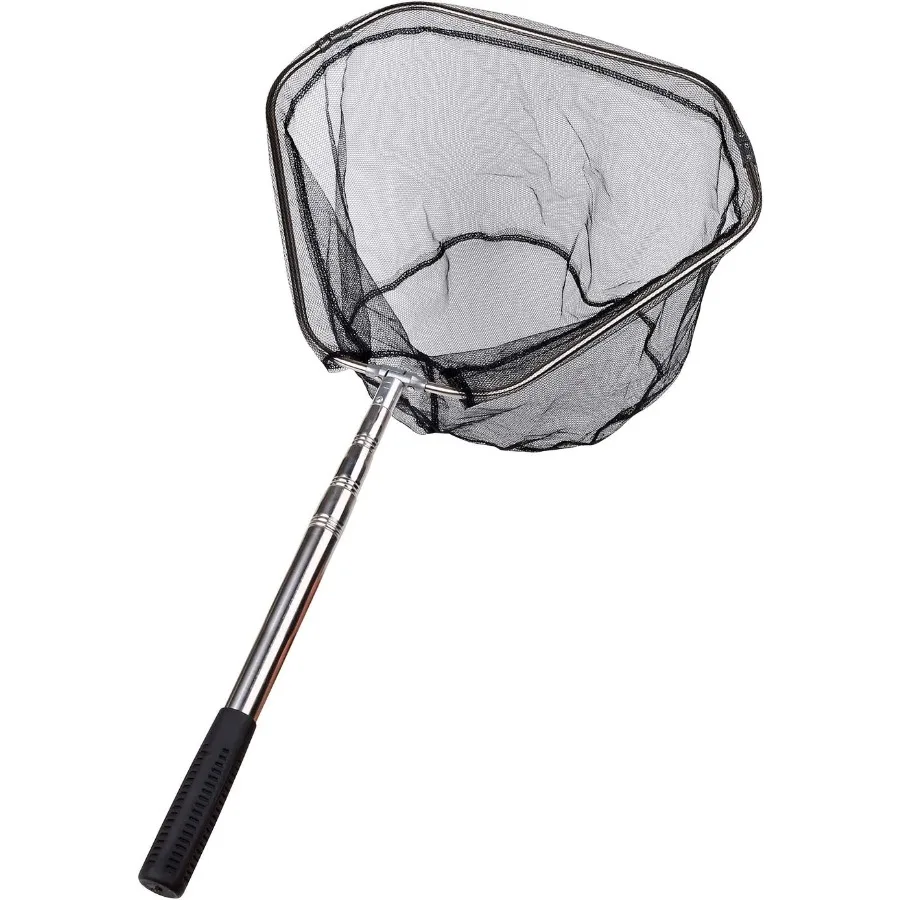 شبكة أرضية لصيد الأسماك مع مقبض عمود تلسكوبي لصيد الأسماك في المياه العذبة قابلة للتعديل من 40 إلى 63 بوصة مثالية للرجال #3