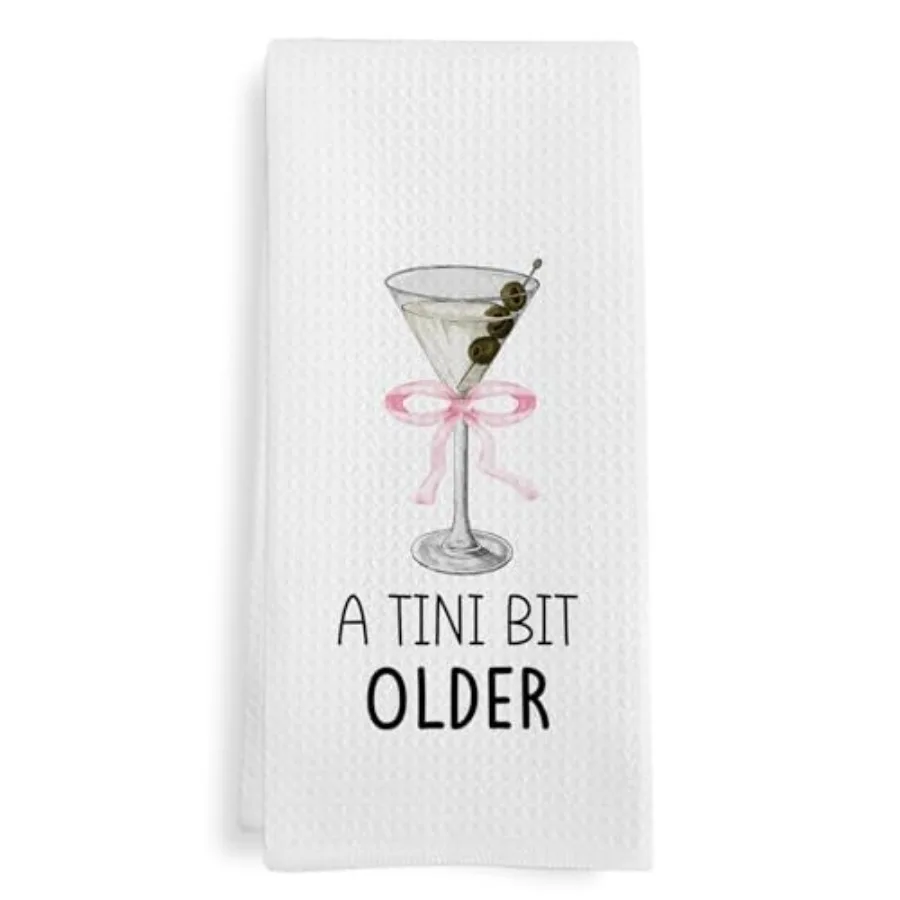 

Подарки для мартини, кухонные полотенца Tini Bit, блюдо для пожилых людей на день рождения, чайные полотенца для кухни, кокетка с бантом, полотенце для рук Martini Drative для