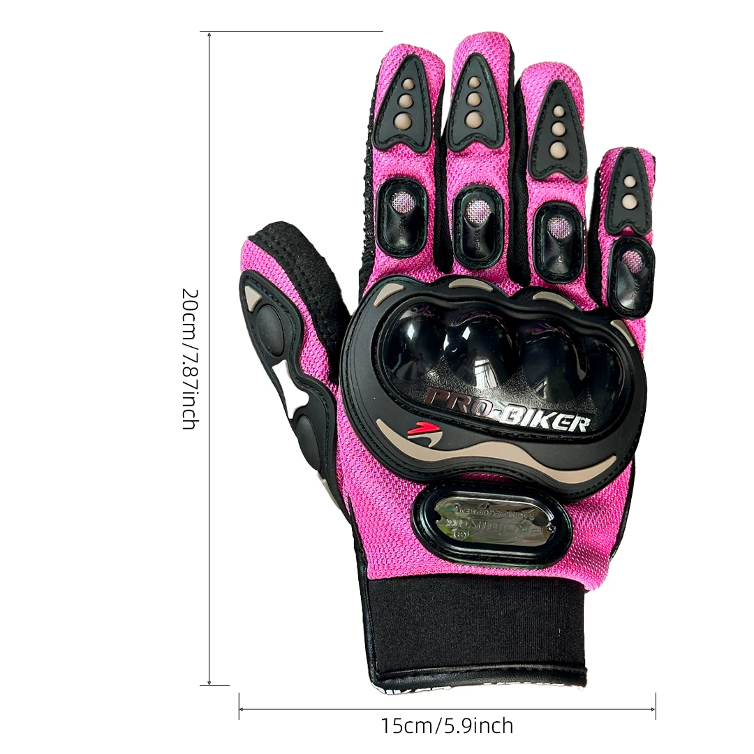 Electric bike riding gloves, spring and autumn outdoor riding women's pink gloves Cycling equipment