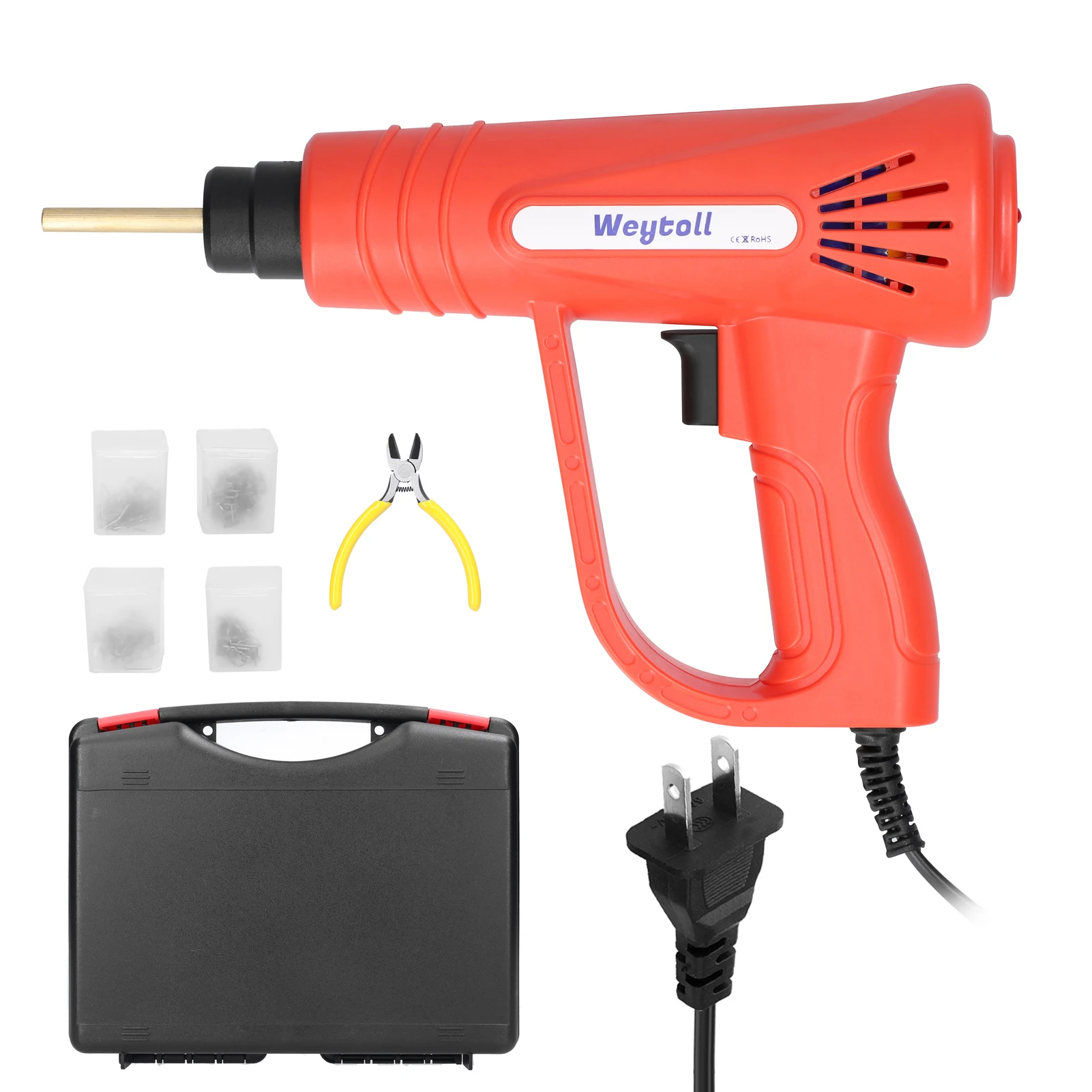 

70W Portable Handheld Plastics Welding Machine Panel Crack Repairs Kit Thermal Cutting Hot Stapler Plastics Hole Repairing Tool