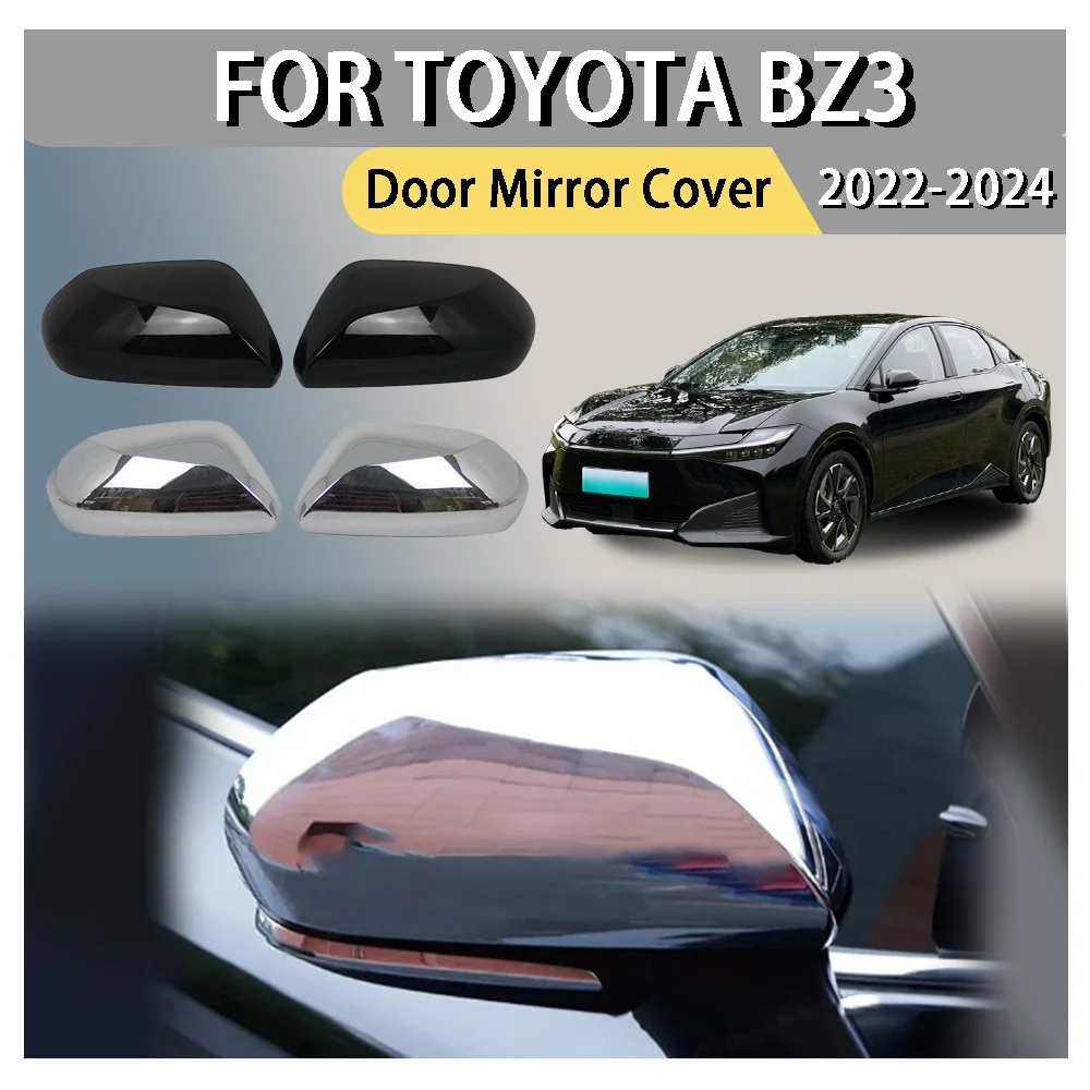 

ABS пластик, украшение автомобиля, дверное зеркало, крышка для Toyota bZ3 2022 2023 2024, автомобильные аксессуары заднего вида, обновление автомобиля