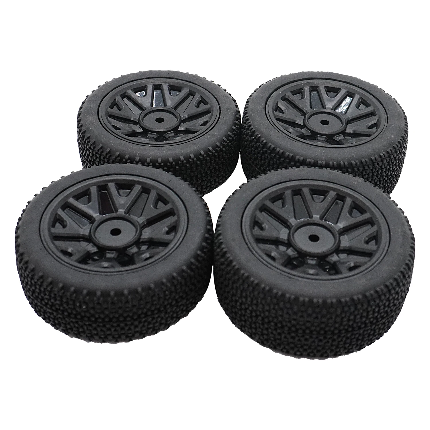 YSIDO-neumáticos de goma delanteros y traseros antideslizantes de 75mm para coches todoterreno WLtoys 1/12 1/14 144001 124008 124017 Hyper Go MJX RC Buggy
