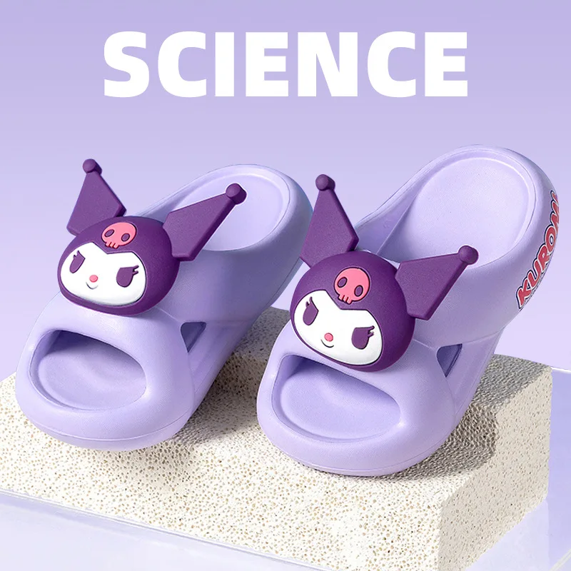 

Hello Kitty Sanrio v Kuromi Anime Cartoon Kawaii My Melody Cute Home Bathroom Bathing Anti-Slip Sandal Toys Girls