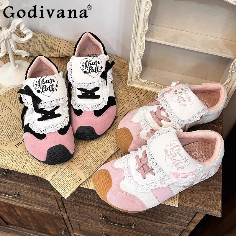 

Spring and Autumn New Student Lo Sneakers Japanese Style Soft Girl Fashion Casual Versatile Sports Shoes Women's Training Shoes