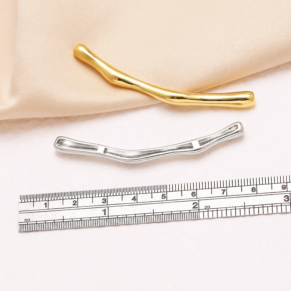 OCESRIO Big Polish Length Pendant for Necklace Copper Gold Plated Silver Color Handmade DIY Jewelry Making Supplies pdta001