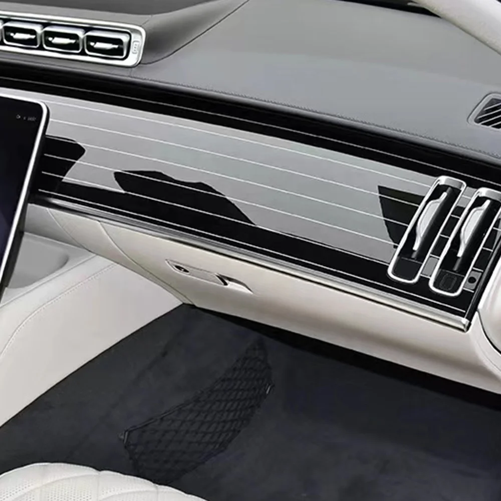 

8-piece Piano Lacquer Dashboard Black and White Piano Paint Panels for S-class W223