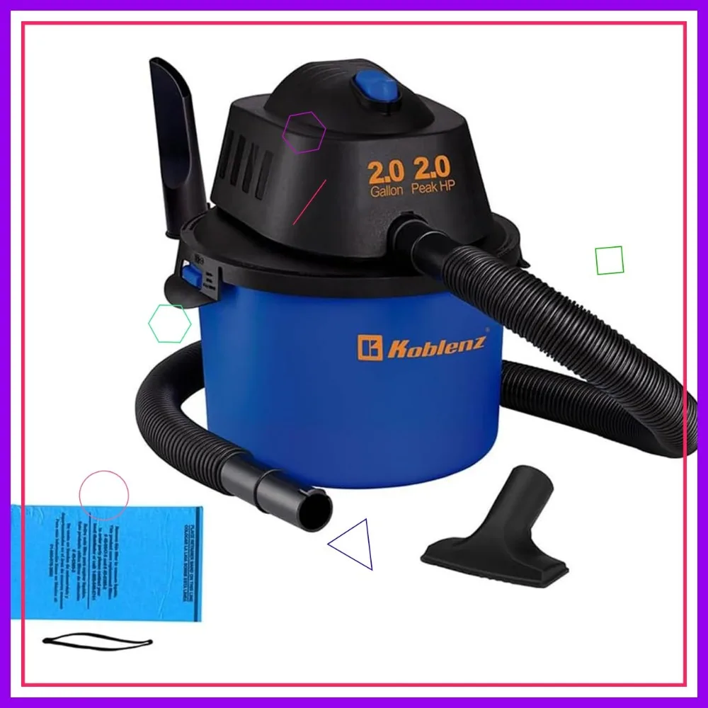 Портативный влажный и сухой пылесос, всасывающий вентилятор на 2 галлона для жидкостей, пыли, шерсти домашних животных, 10 футов, домашний автомобильный гараж