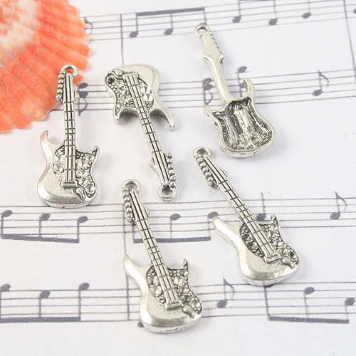 

10pcs 36*12mm Antiqued Silver Music Instrument Pendant G981 Charms for Jewelry Making