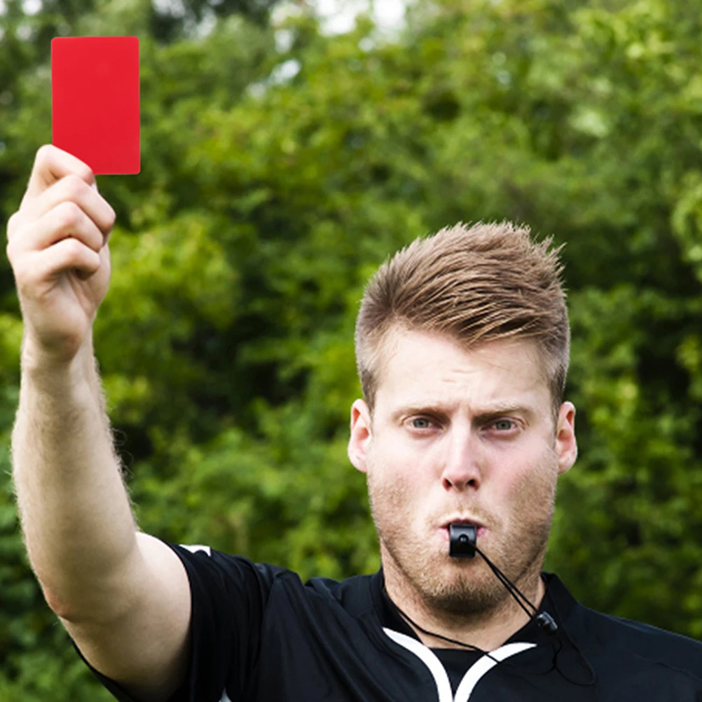 

1 Set Football Referee Kit Yellow Red Cards Metal Whistle Notepad Pen Soccer Referee Accessories Portable Penalty Cards Match