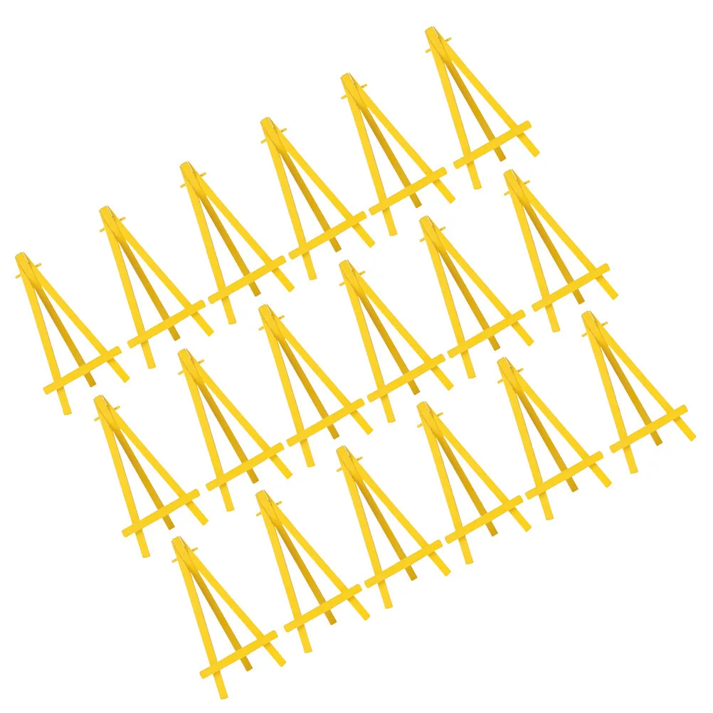 

Набор из 30 прочных пластиковых треугольных подставок-мольбертов для картин, фотографий и студенческих работ, желтые треугольные подставки-мольберты