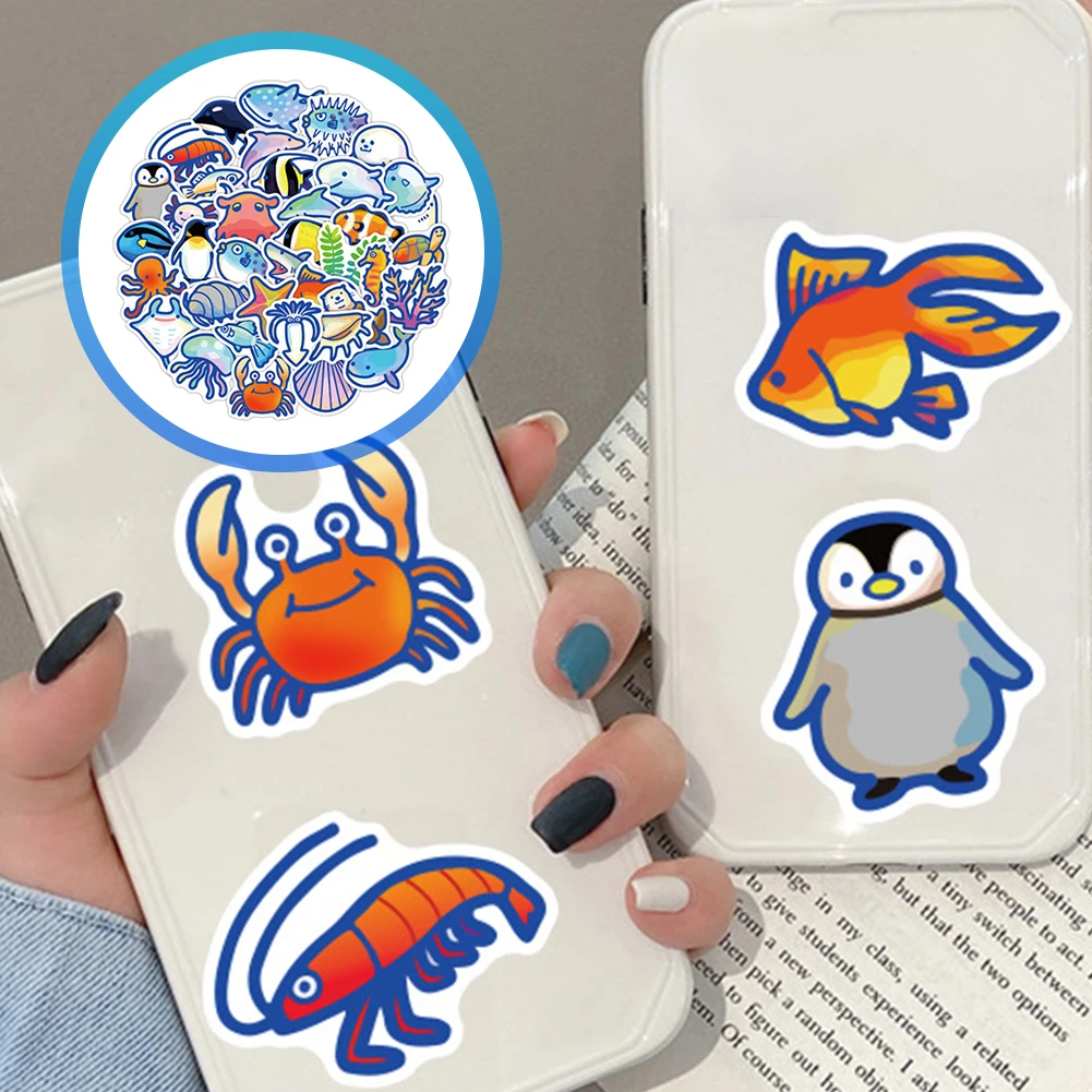 ملصق سكرابوكينغ ذاتي الصنع مقاوم للماء للشباب ، حيوانات بحرية ، لوح تزلج ، بولي فينيل كلورايد مضحك ، جيتار ، لاب توب ، أمتعة ، كرتون ، سيارة ، موضة ، 40