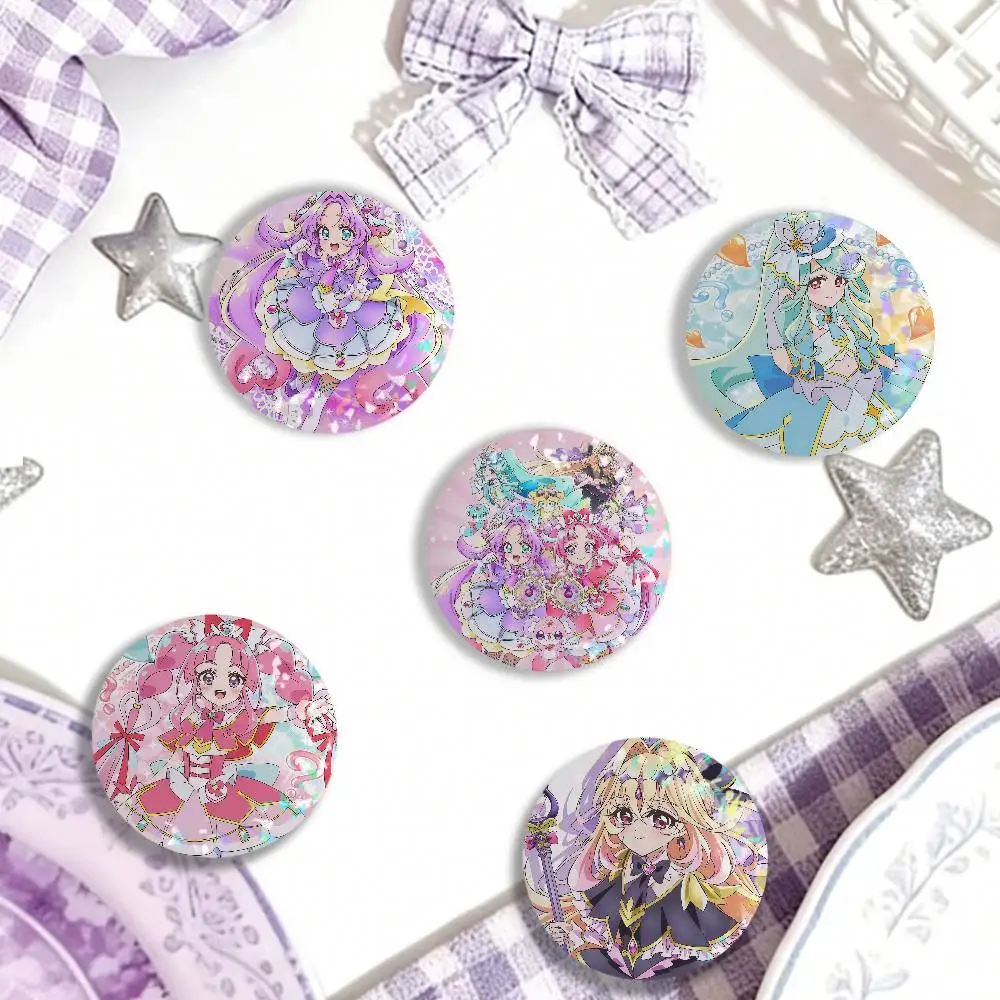 Anime S-Star D-detective P-precure Laser Badge Creative Brooches Backpack Accessories Make Great Gifts For Friends Children