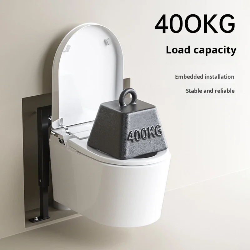 Wall-Mounted Fully Automatic Smart Toilet Elongated Bowl Flip Cover Instant Heating Cleaning/Drying Features Remote Included