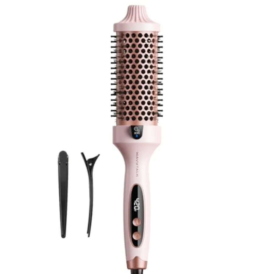 

Термощетка для укладки волос Thermal Brush Blowout Boost Grande, 1,77 дюйма, круглая, с подогревом, для длинных волос, с турмалиновой керамической технологией и технологией отрицательных ионов