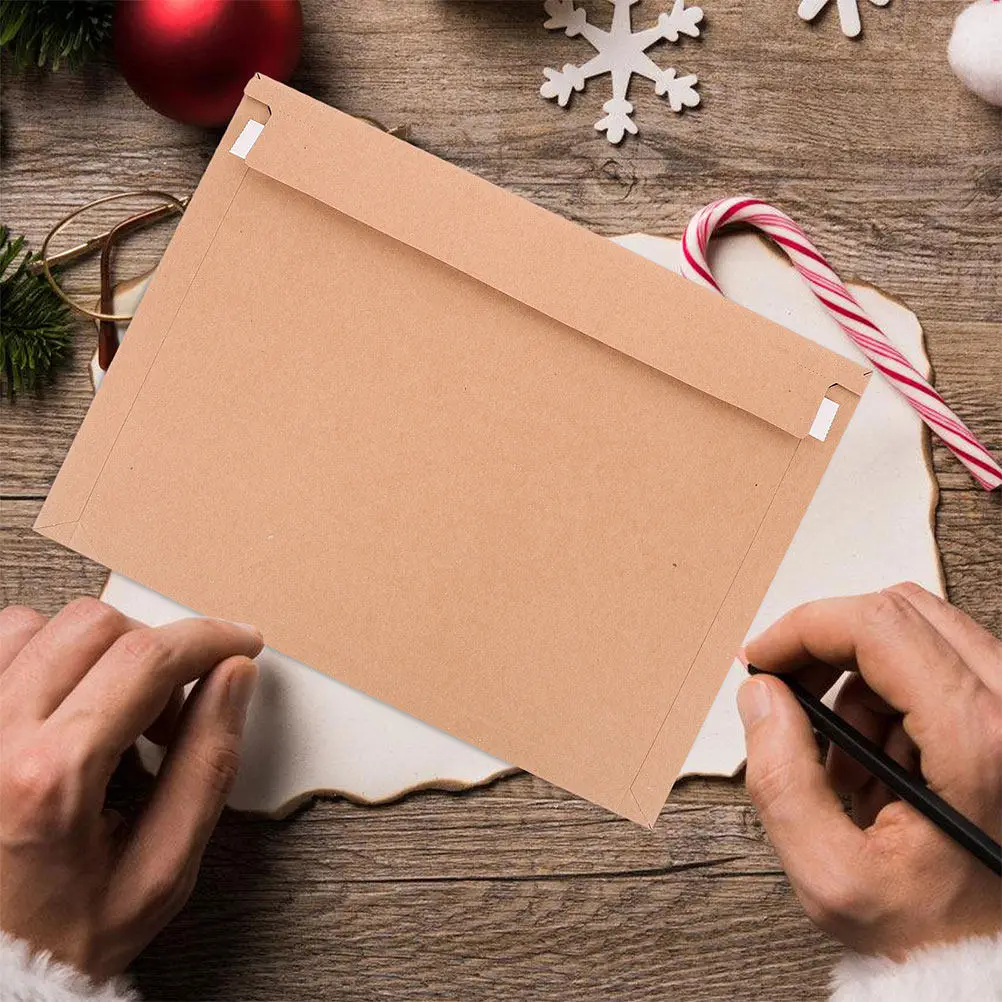 

25Pcs Photo Mailers Cardboard Document Envelopes Self Sealing Tear Strip Design Flat Shipping Envelopes for Art Prints